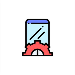 excavator vector illustration