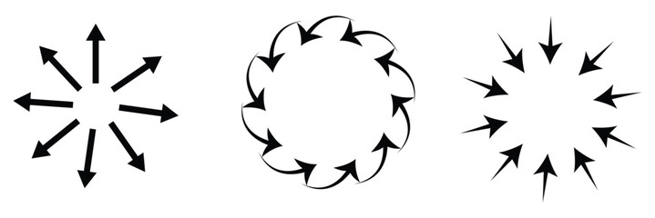 Inward arrow icon vector. Four Arrows icon sign symbol vector. Arrow pointing center vector icon illustration isolated on white background .Vector Illustration .EPS 10 .  © Micro  Vector Market