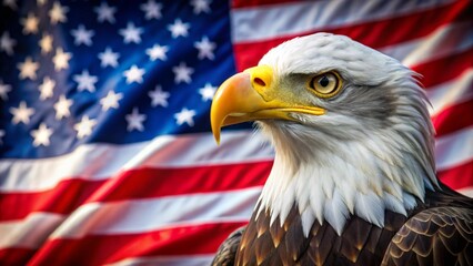 american eagle and flag
