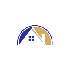 House, Sun and Windows Real Estate Logo 002