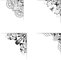 Obraz premium Abstract floral frame and eps file.