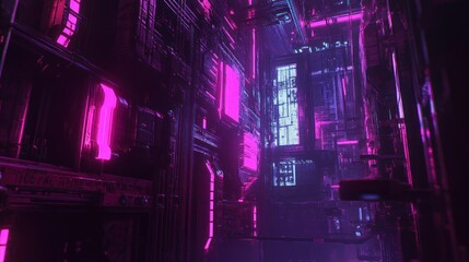 Neon Cyberpunk Alleyway