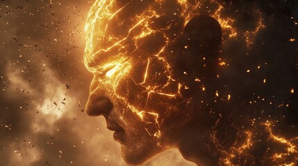 A massive eye floating in a storm of torn pages, each containing a prophecy that shifts and rewrites itself in real time. Lightning cracks through the ink. 