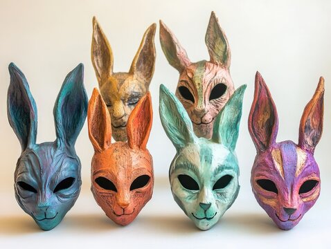 Easter Celebrations, Holiday Traditions, Spring Festival, Christianity, Bunny Masks, Egg Decorations, Family Gatherings, Joyful Occasion, Christian Holiday, New Life, Religious Festivity, Paper Craft,