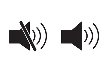 No Sound icon sign mute icon vector illustration. Speaker mute icon isolated on green background. No sound icon. No allowed Sound Sign Animation. EPS 10.