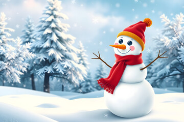 snowman in the snow