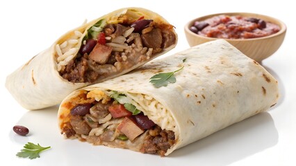 nachos with guacamole and salsa