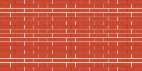 A brick wall with red bricks and white mortar.