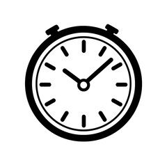 Classic round wall clock with a simple and minimalistic design, featuring bold hour and minute hands.