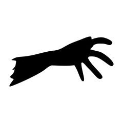 Hand gestures silhouette. Vector illustration
