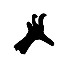 Obraz premium Hand gestures silhouette. Vector illustration
