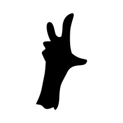 Hand gestures silhouette. Vector illustration