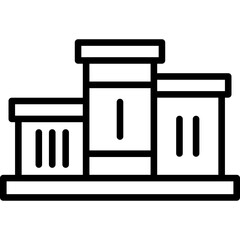 Podium Icon Vector Element