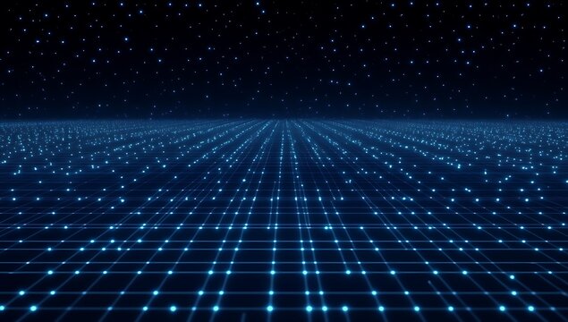 Digital background featuring data and code in dark blue tones