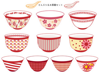 器　丼　茶碗　ご飯茶碗　赤色