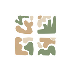 Abstract doodle shape. Set of hand drawn doodle shape. Vector illustration 