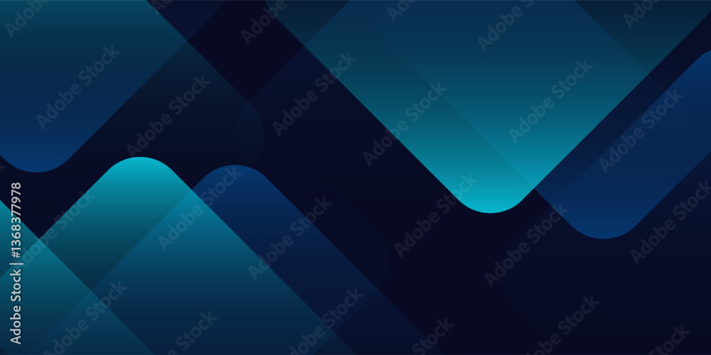 Wall mural blue abstract gradient shapes background. vector illustration