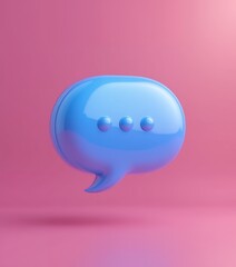 Obraz premium 3D Chat Bubble Icon for Communication