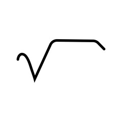 Square root or radical symbol in mathematics