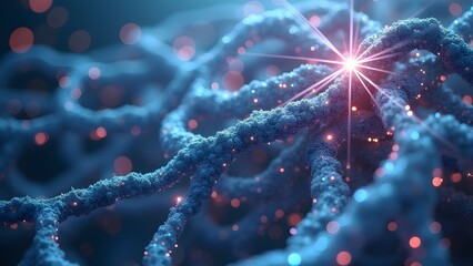 Abstract Molecular Structure with Light Bursting for Scientific Advancements
