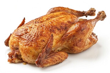 Fried chicken carcass isolated on transparent background

