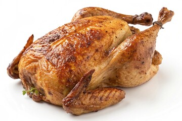 Fried chicken carcass isolated on transparent background
