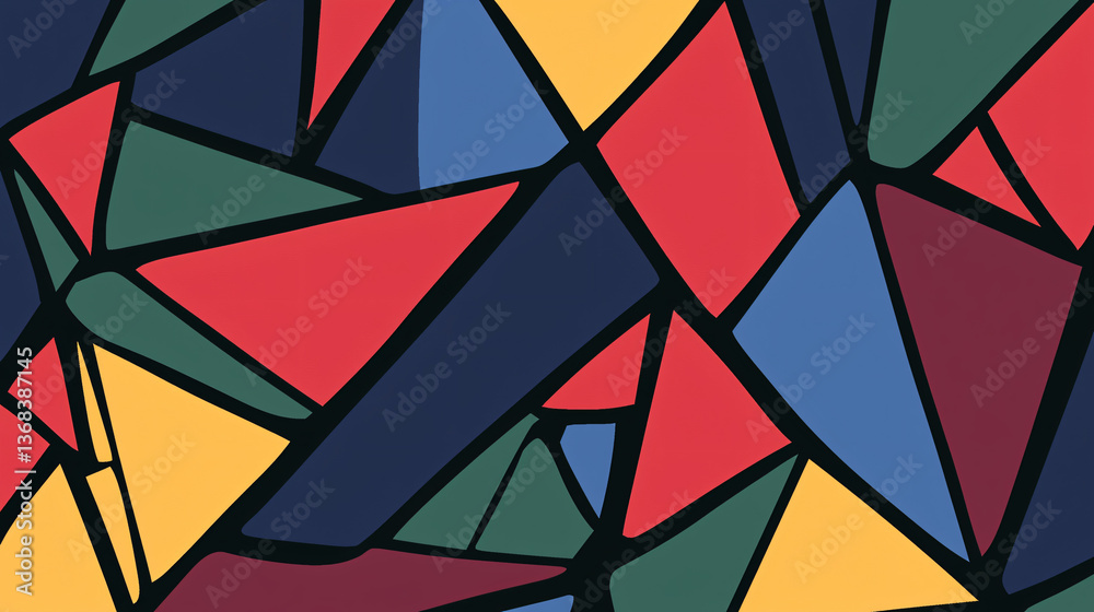 Aufkleber intricate colorful pattern composed of fragmented broken lines layered with chaotic intersections cr