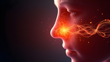 Inflamed Nasal Sinuses and Passages Causing Congestion, Pain and Pressure