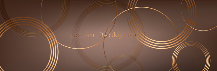 brown background with golden circles with sparkle. modern background. vector illustration. eps 10