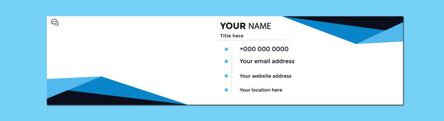 Creative email signature with cute mockup