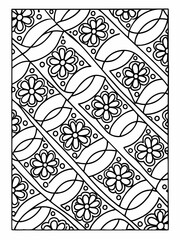 Intricate Geometric Pattern with Symmetrical Designs for Coloring

