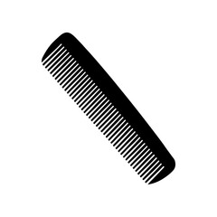 Comb black silhouette vector illustration