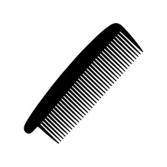 Comb black silhouette vector illustration