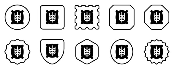 Editable flour, wheat, sack vector icon. Food, farm, grocery, harvest. Part of a big icon set family. Perfect for web and app interfaces, presentations, infographics, etc