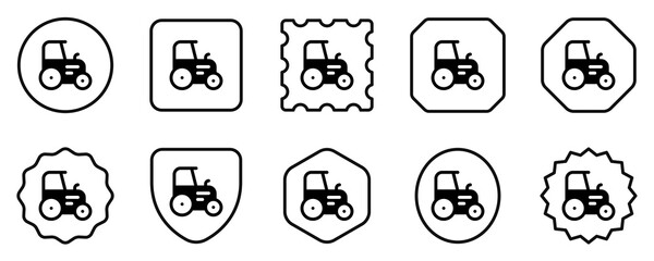 Editable tractor vector icon. Farming, transportation, vehicle, agriculture. Part of a big icon set family. Perfect for web and app interfaces, presentations, infographics, etc