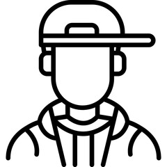 Young Man Icon Vector Element