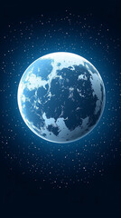 Fototapeta premium Vertical dark space design for mobile phone screens.
