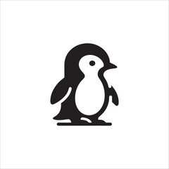 penguin silhouette vector