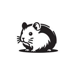 Fototapeta premium hamster silhouette vector