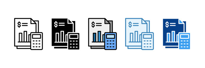 Financial Planning  Icon Set Multiple Style Collection