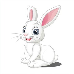 Fototapeta premium Cute Cartoon Easter Bunny Clip Art in Vector Illustration Style