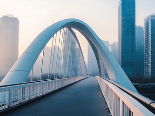Obraz premium modern bridge in hong kong