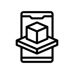 augmented reality simulation line icon