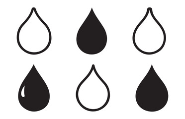 Water drop Splash silhouette with droplet. Water drop. Vector illustration eps 10