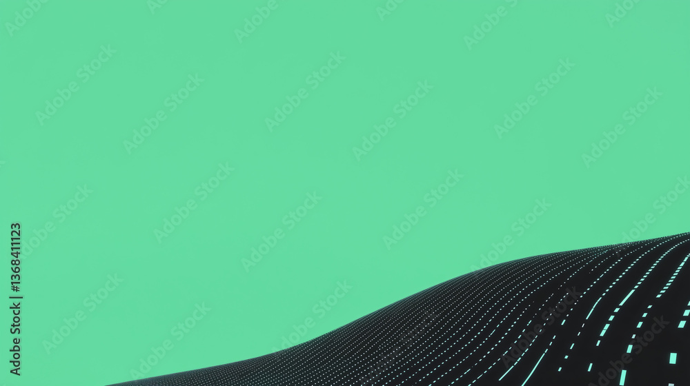Poster waveform of light: a mesmerizing image showcasing a digital waveform undulating against a striking b