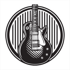 guiter silhouette vector style