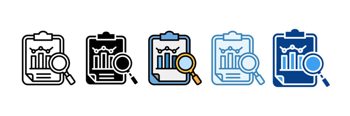 Analytics  Icon Set Multiple Style Collection