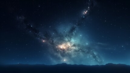 Obraz premium A stunning view of a galaxy in deep space.