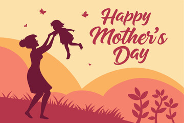 Happy Mother's Day vector design greeting card