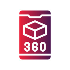 augmented reality app flat gradient icon